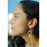 Handcrafted Earthy Copper Enamel Earrings