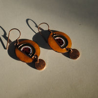 Handcrafted Tarbooz Copper Enamel Earrings