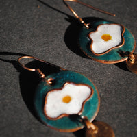 Handcrafted Ande ka Funda Copper Enamel Earrings