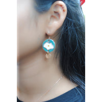 Handcrafted Ande ka Funda Copper Enamel Earrings