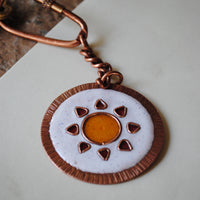 Handcrafted Sooraj Copper Enamel Keychain