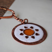 Handcrafted Sooraj Copper Enamel Keychain