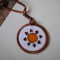 Handcrafted Sooraj Copper Enamel Keychain