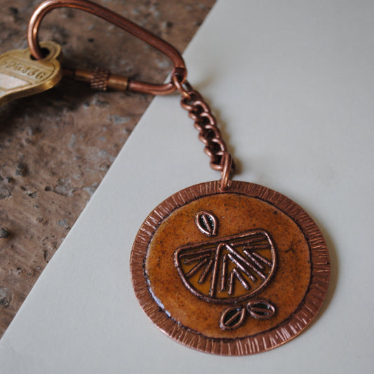 Handcrafted Nimbuzz Copper Enamel Keychain