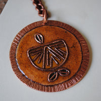 Handcrafted Nimbuzz Copper Enamel Keychain