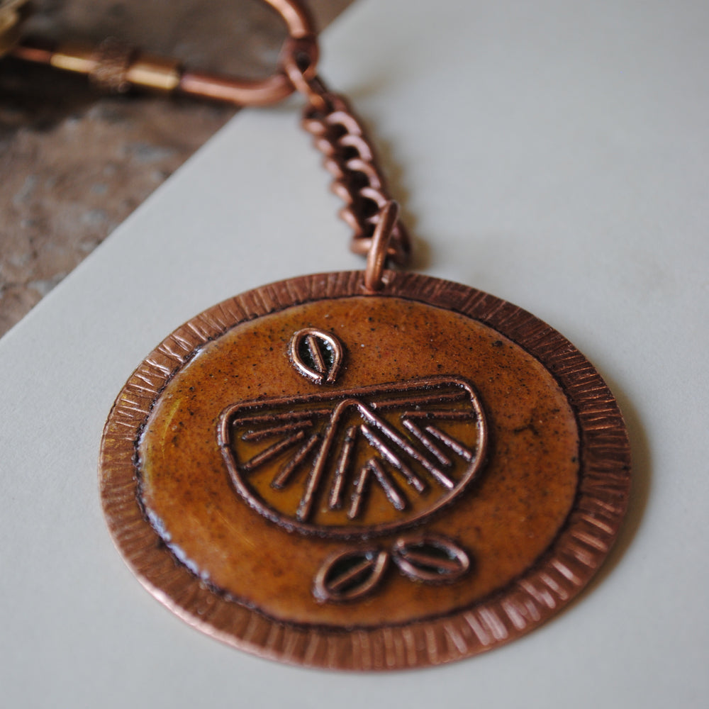 Handcrafted Nimbuzz Copper Enamel Keychain