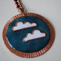 Handcrafted Baadal Copper Enamel Keychain