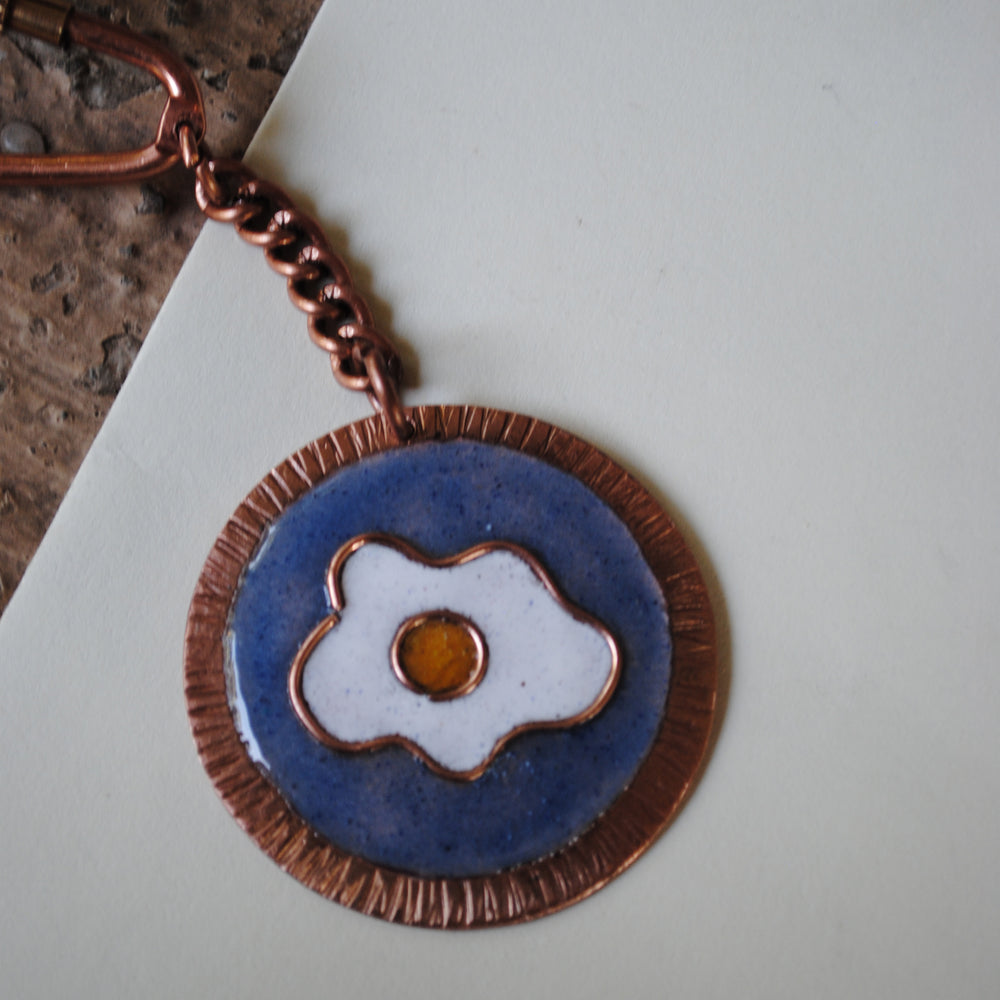 Handcrafted Ande ka Funda Copper Enamel Keychain