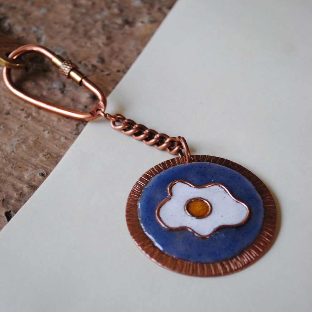 Handcrafted Ande ka Funda Copper Enamel Keychain