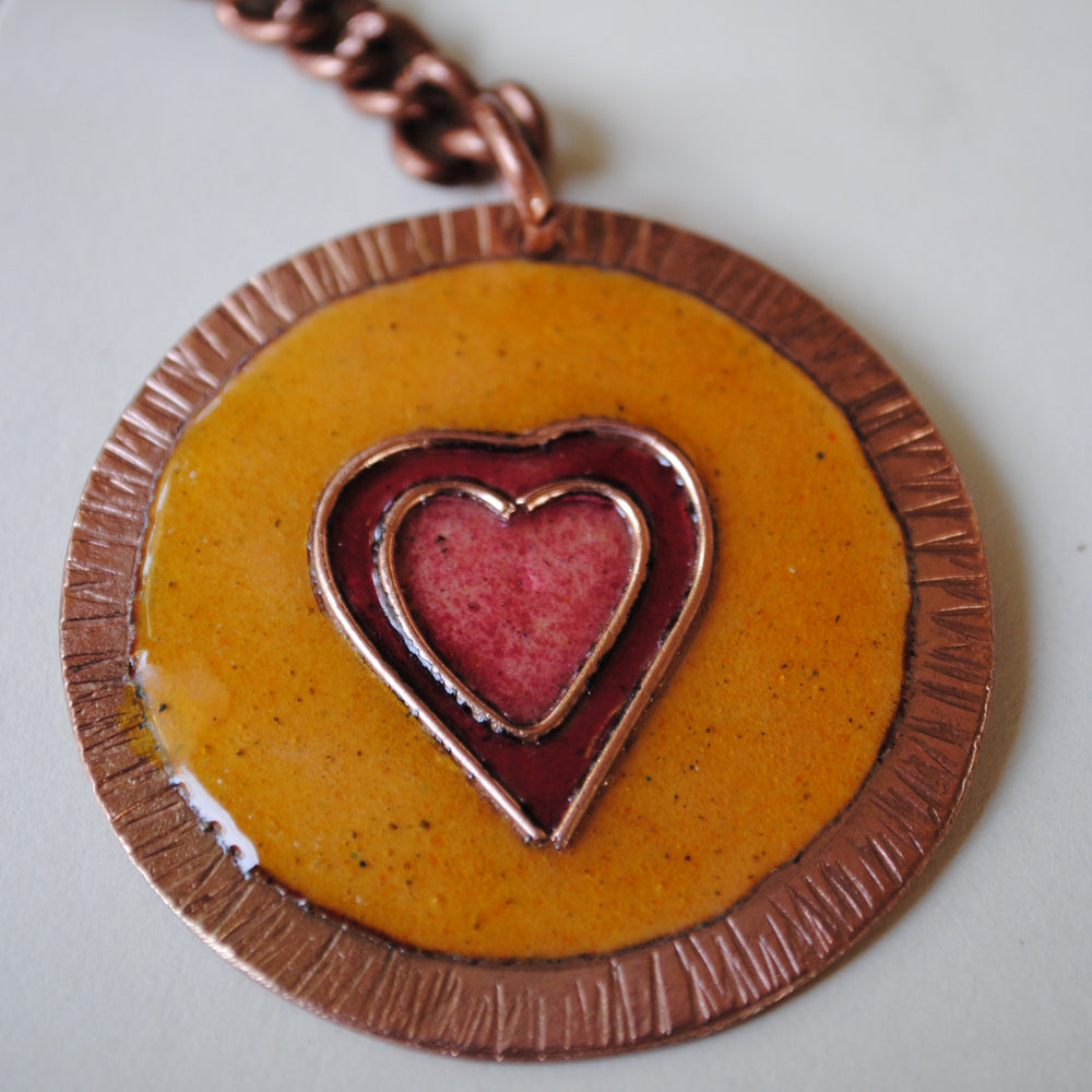 Handcrafted Dil Copper Enamel Keychain