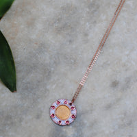 Handcrafted Sooraj Copper Enamel Pendant