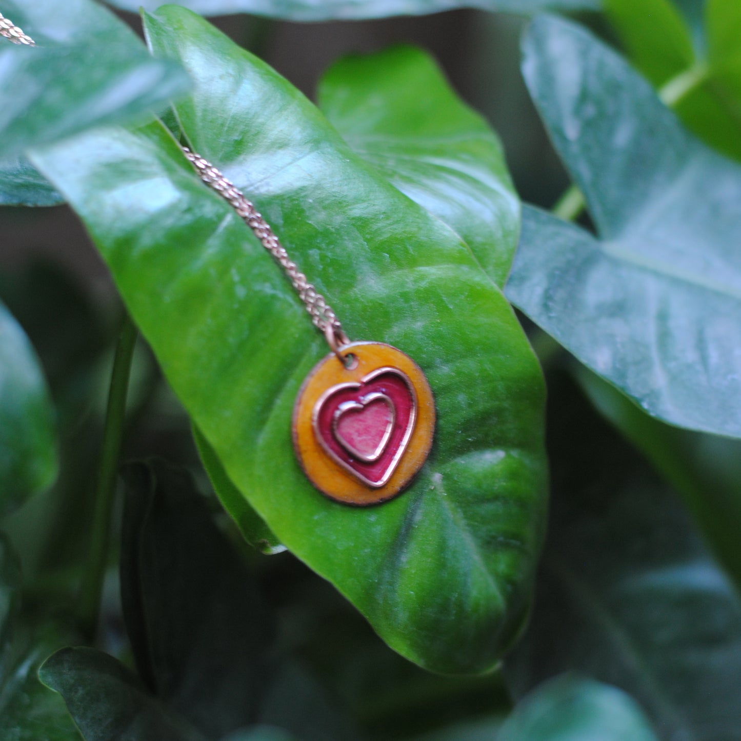 Handcrafted Dil Copper Enamel Pendant