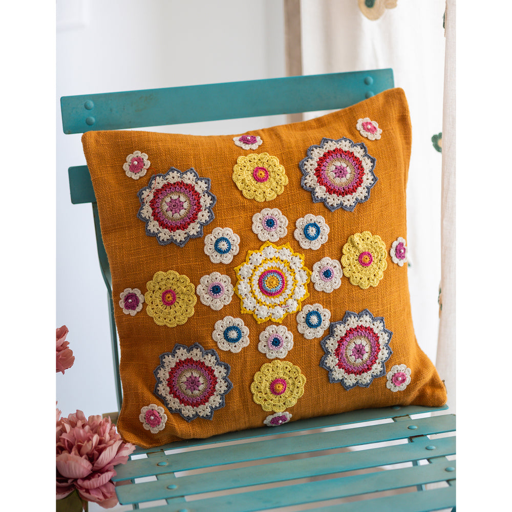 Prakriti Cushion Cover ~ Mustard Mandalas