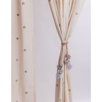 Curtain Tie Backs (Set of 2) ~ Kono Metallic Flowers & Birds