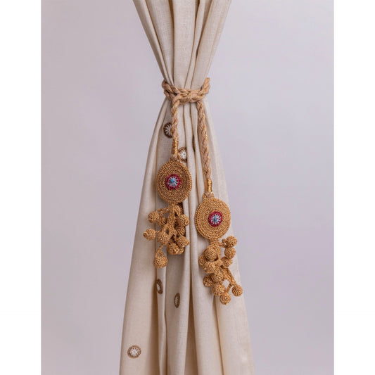 Curtain Tie Backs (Set of 2) ~ Kono Copper Tikki & Beads