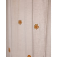 Prakriti Door Curtain ~ Crochet Florals ~ Light Beige