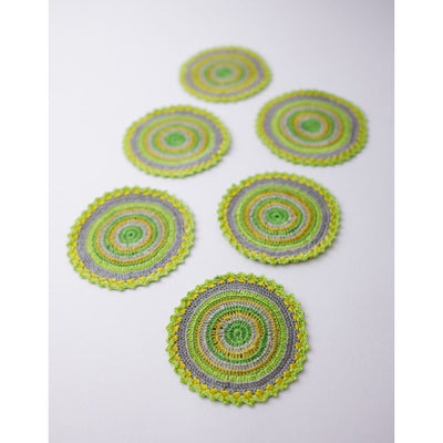 Table Coasters Set ~ Lime Green (Set of 6)