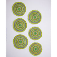 Table Coasters Set ~ Lime Green (Set of 6)