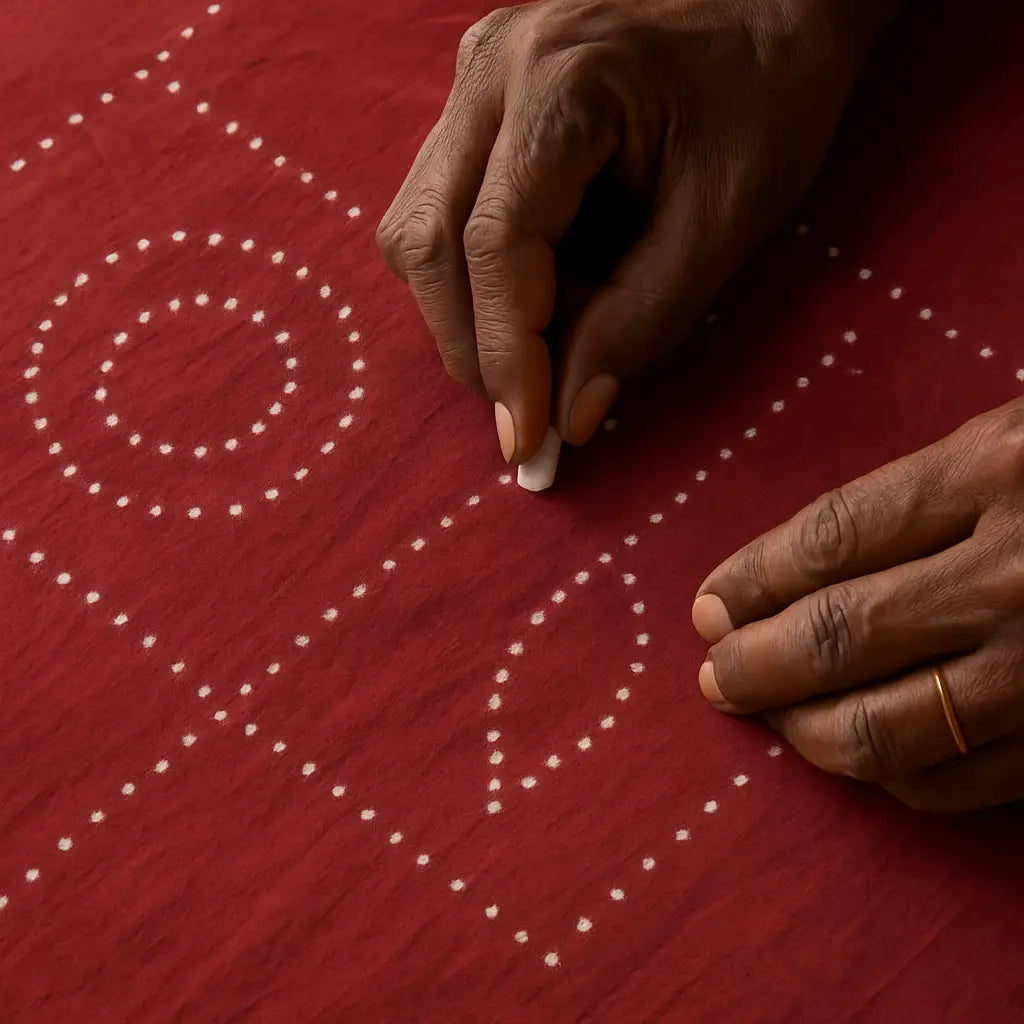 mapping of bandhani tie dye