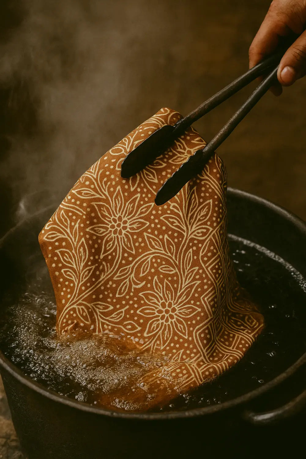 Boiling water to remove wax