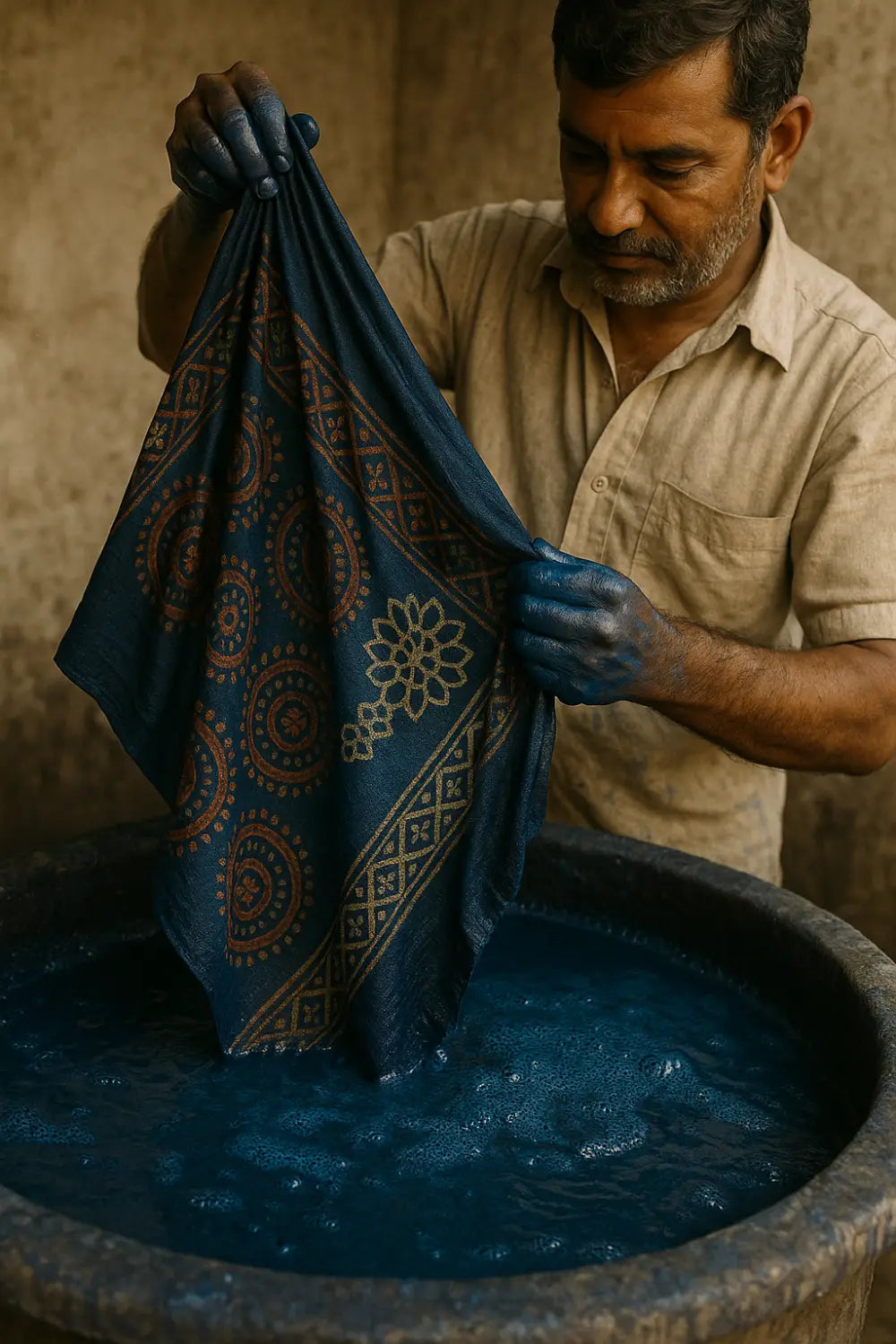 Indigo dyeing
