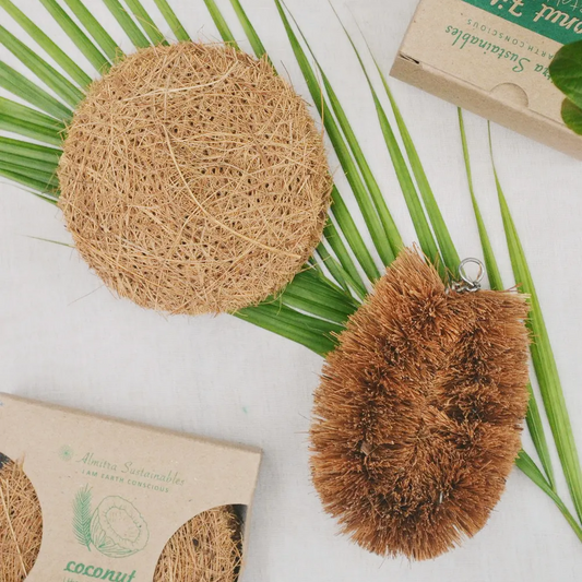 Handmade Coconut Fiber- Coir Scrub & Vegetable Cleaner