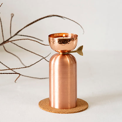 copper candle holder 