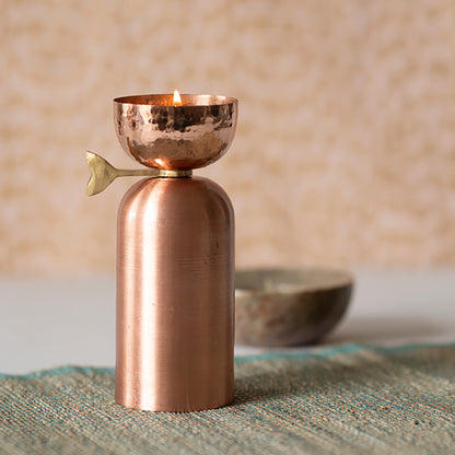 copper candle holder 
