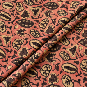 Pomegranate Peel Hand Block Print Cotton Fabric 09