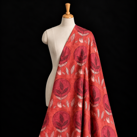 Pomegranate Peel Hand Block Print Cotton Fabric 02