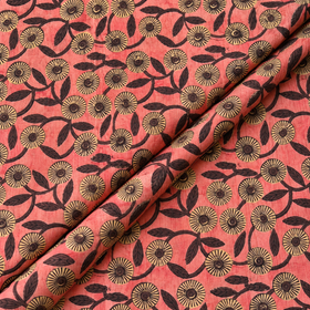 Pomegranate Peel Hand Block Print Cotton Fabric 08
