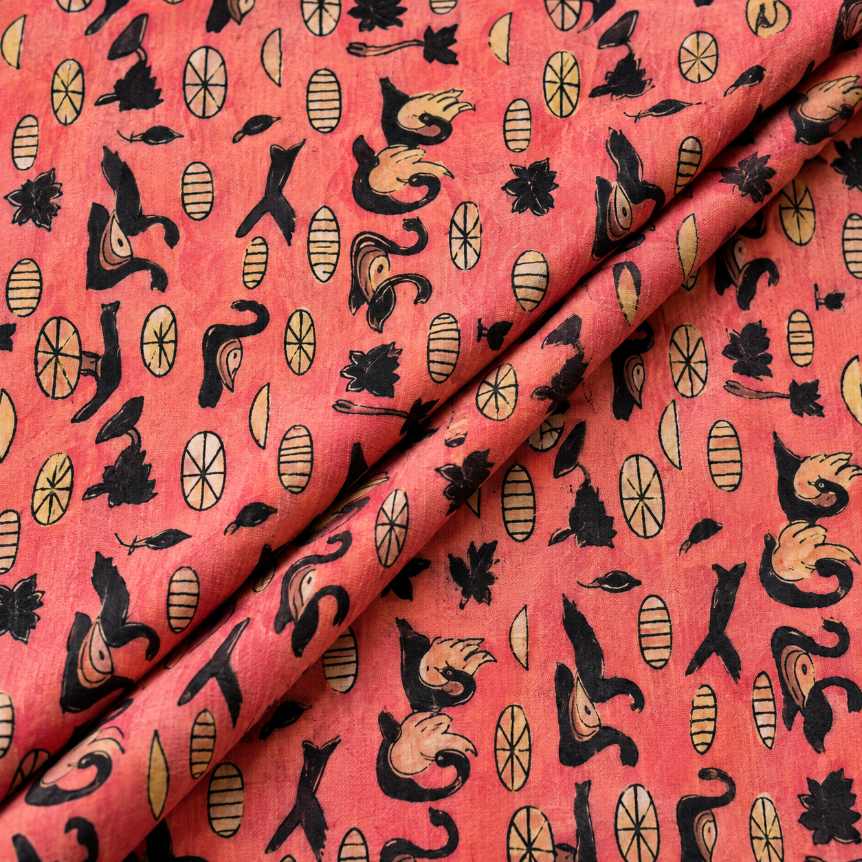 Pomegranate Peel Hand Block Print Cotton Fabric 04