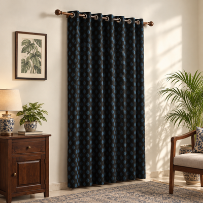 Pochampally Ikat Door Curtain (7 x 3 Feet) (Single Piece) 12