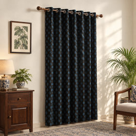 Pochampally Ikat Door Curtain (7 x 3 Feet) (Single Piece) 12