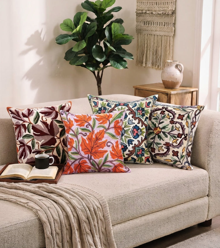 Crewel Cushion Covers