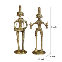 Dhokra Art Brass Metal Tribal  Musician (Set of 2)