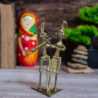 Dhokra Art Brass Metal Tribal Couple Dancer