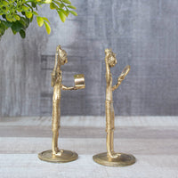 Dhokra Art Brass Metal Tribal  Woman (Set of 2)