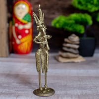 Dhokra Art Brass Metal Tribal Musician with Flute