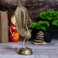 Dhokra Art Brass Metal Peacock