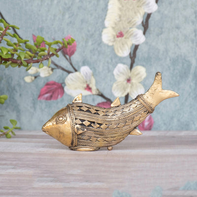 Dhokra Art Brass Metal Fish