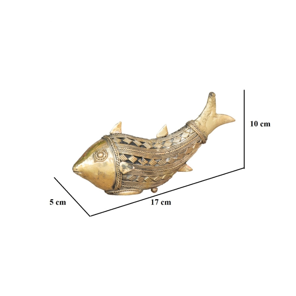 Dhokra Art Brass Metal Fish