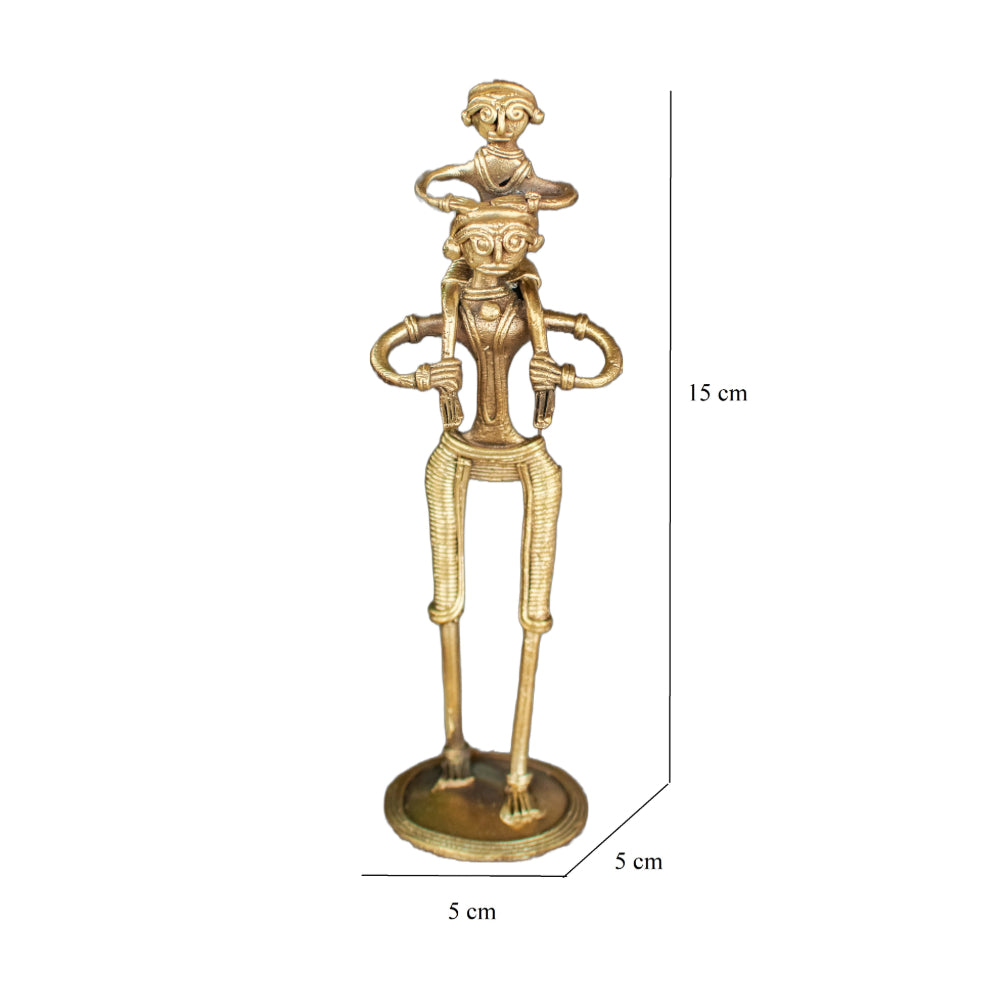 Dhokra Art Brass Metal Father and Son