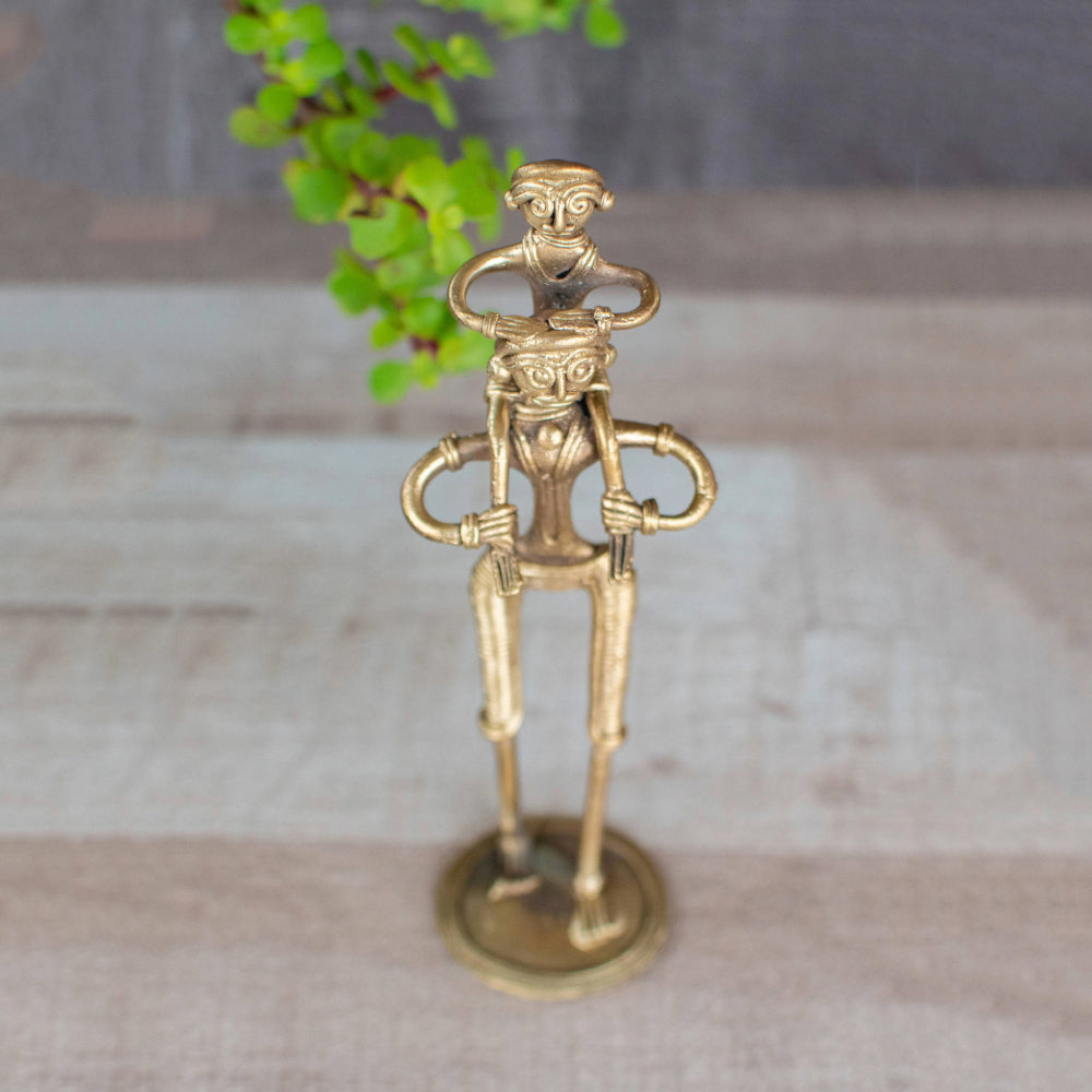 Dhokra Art Brass Metal Father and Son