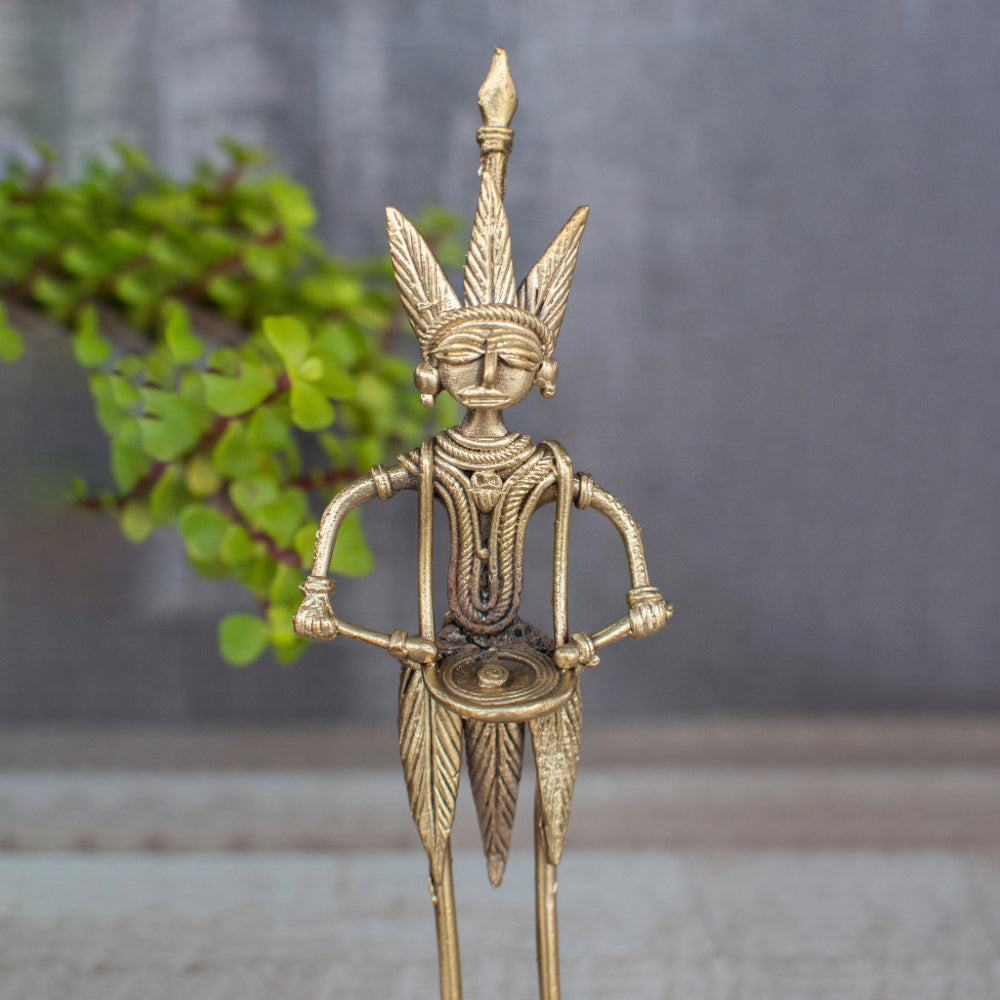 Dhokra Art Brass Metal Tribal Musician