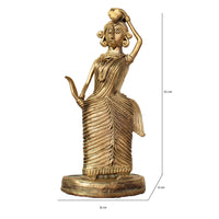 Dhokra Art Brass Metal Farmer Woman