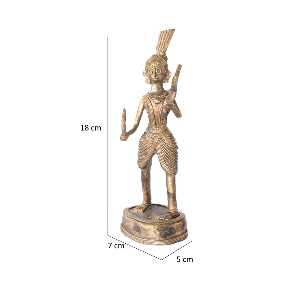 Dhokra Art Brass Metal Farmer Man