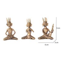 Dhokra Art Brass Metal Musician (set of 3)