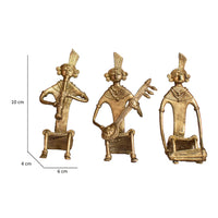 Dhokra Art Brass Metal Musician (set of 3)