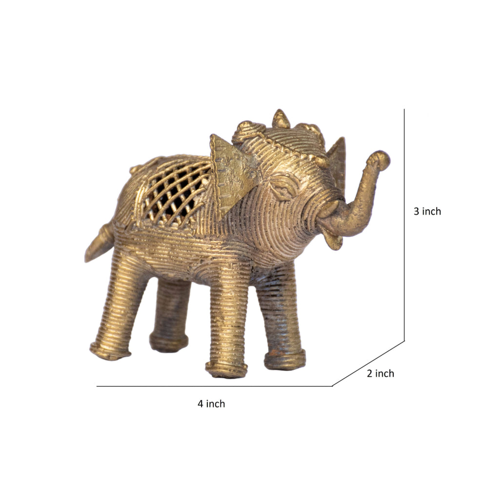 Dhokra Art Brass Metal Elephant